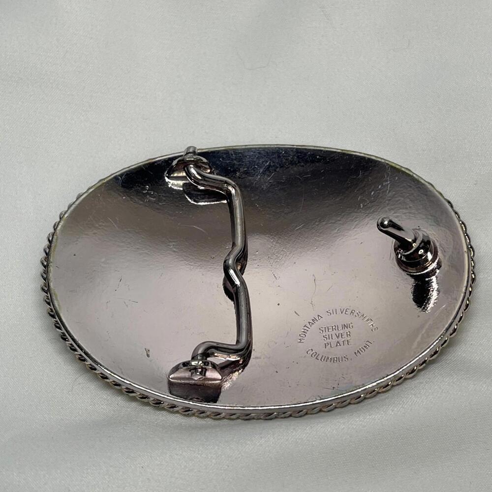 Montana Silversmiths Letter I Ornate Two Tone Western Belt Buckle, NEW - Picture 5 of 6